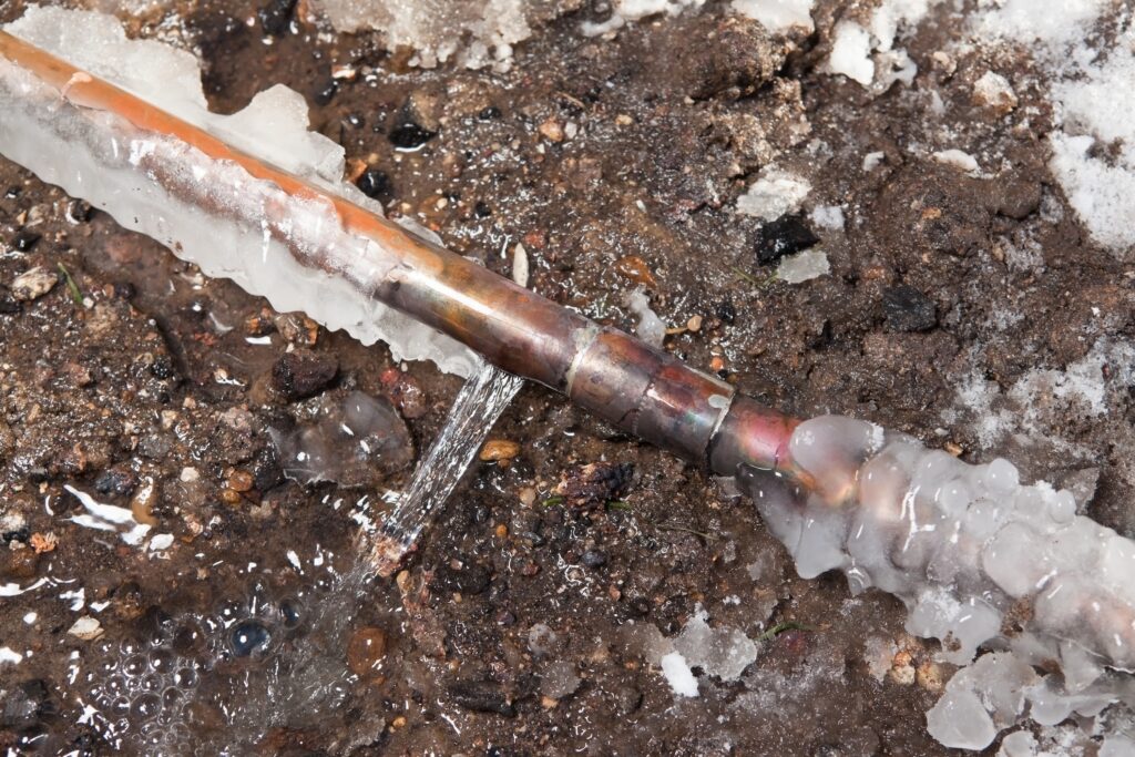 Frozen main water line