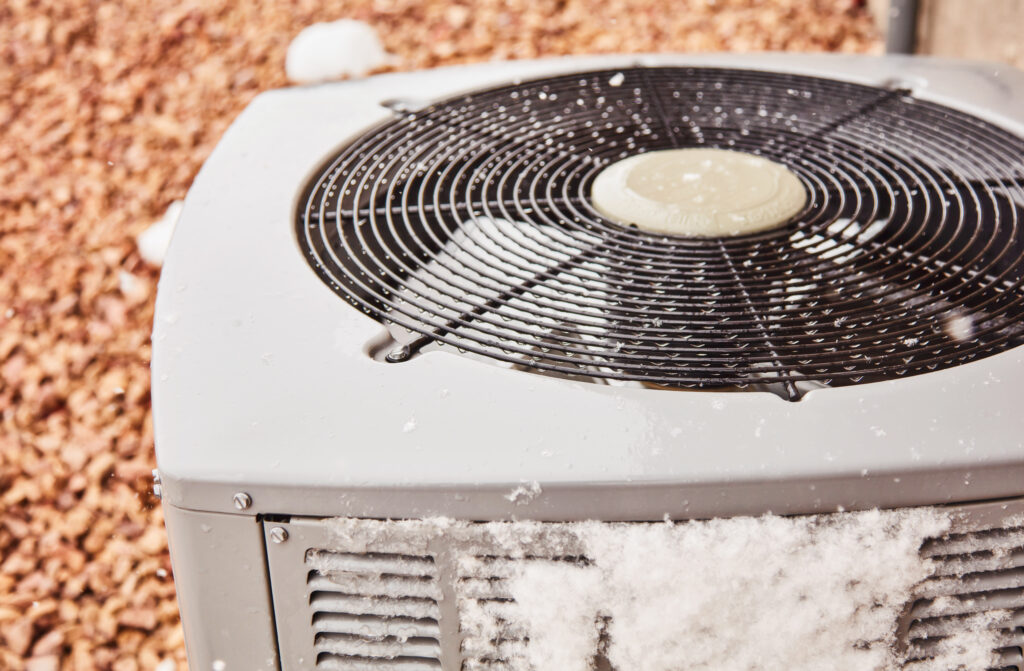 heat pump with snow
